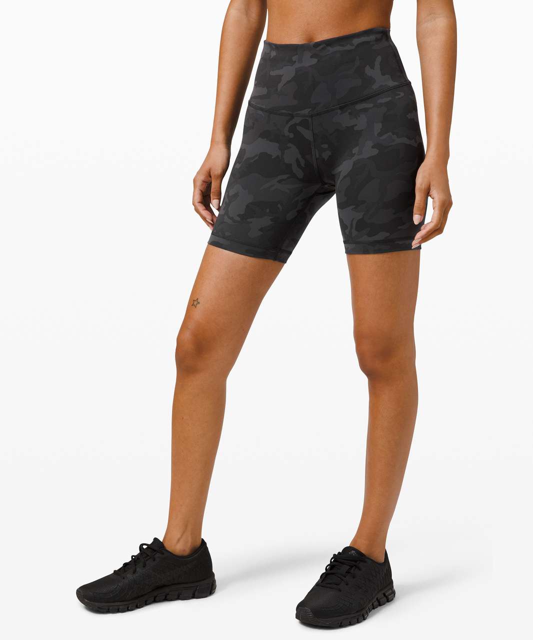 lululemon SURGE 15CM - Sports shorts - variegated mesh camo black/dark grey  - Zalando.de