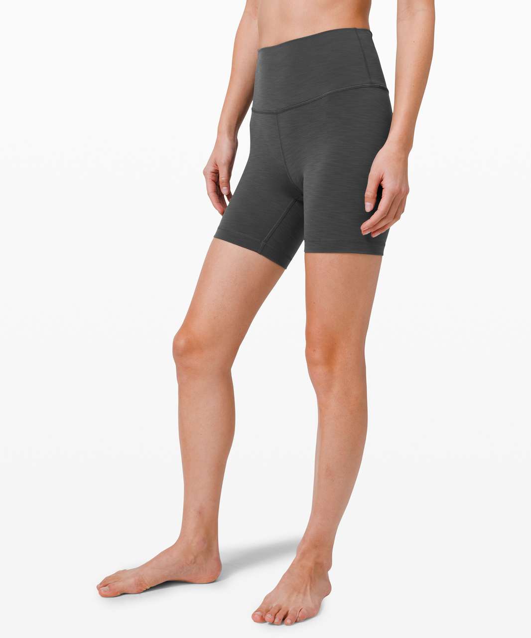 Lululemon Wunder Train High-Rise Short 6" - Heathered Graphite Grey