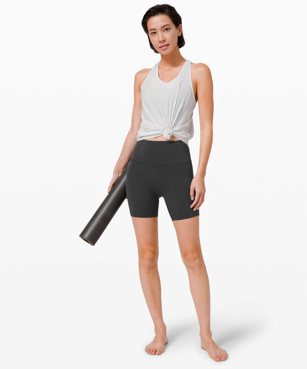 Lululemon Wunder Train High-Rise Short 6" - Heathered Graphite Grey