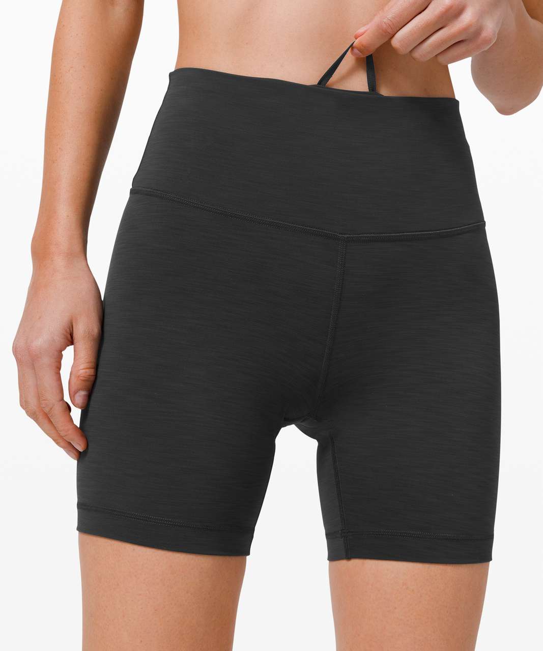 Lululemon Wunder Train High-Rise Short 6 - Heathered Graphite Grey - lulu  fanatics