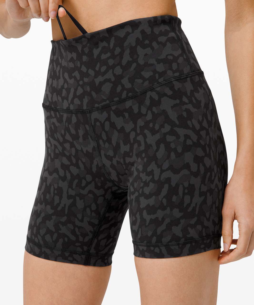 Lululemon Wunder Train High-Rise Short 6" - Formation Camo Deep Coal Multi