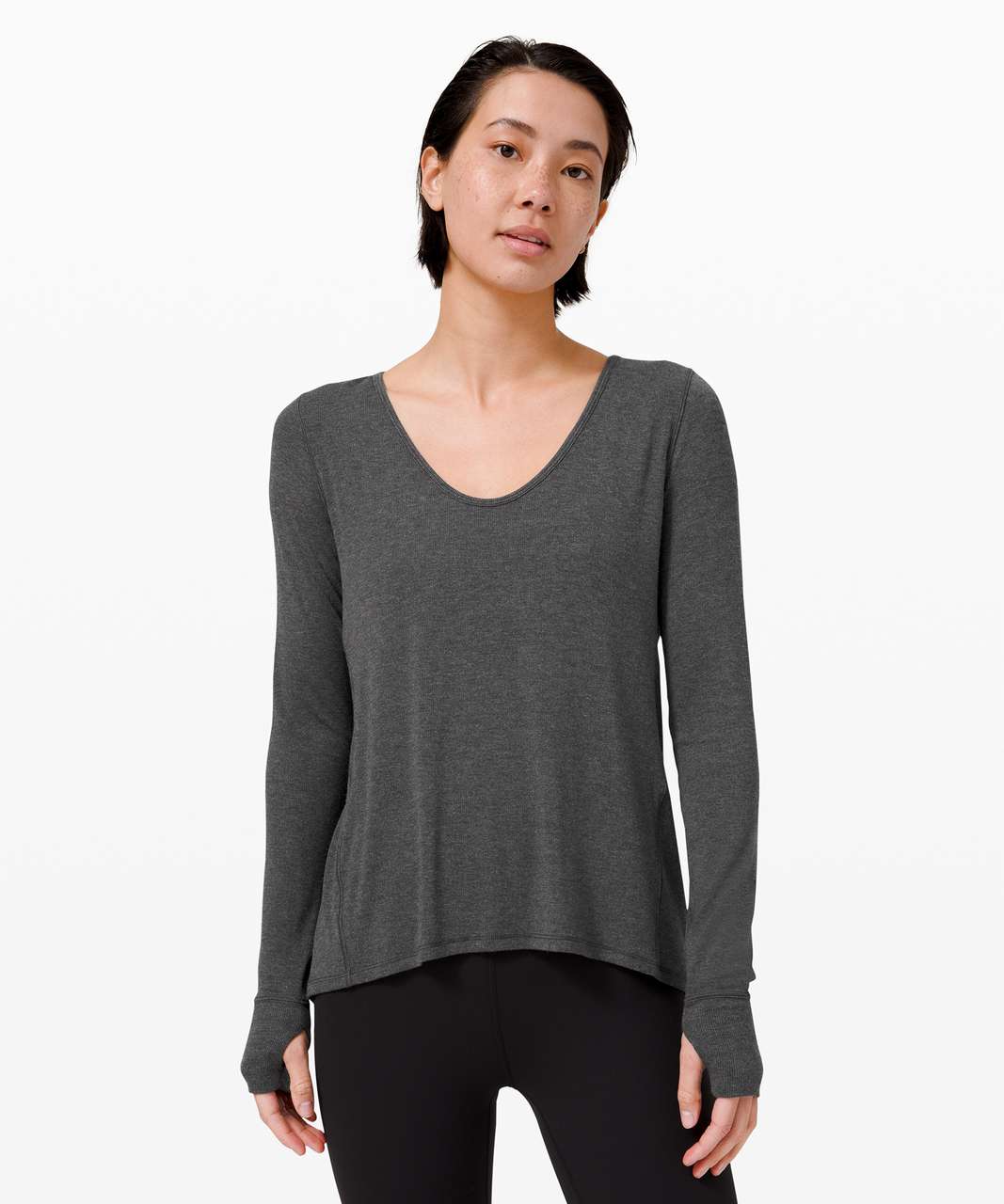 Lululemon Loved and Lifted Long Sleeve - Heathered Graphite Grey