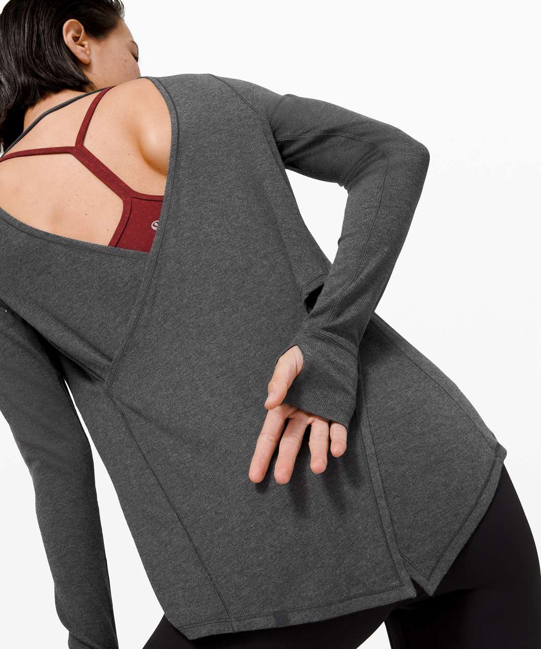 Lululemon Loved and Lifted Long Sleeve - Heathered Graphite Grey