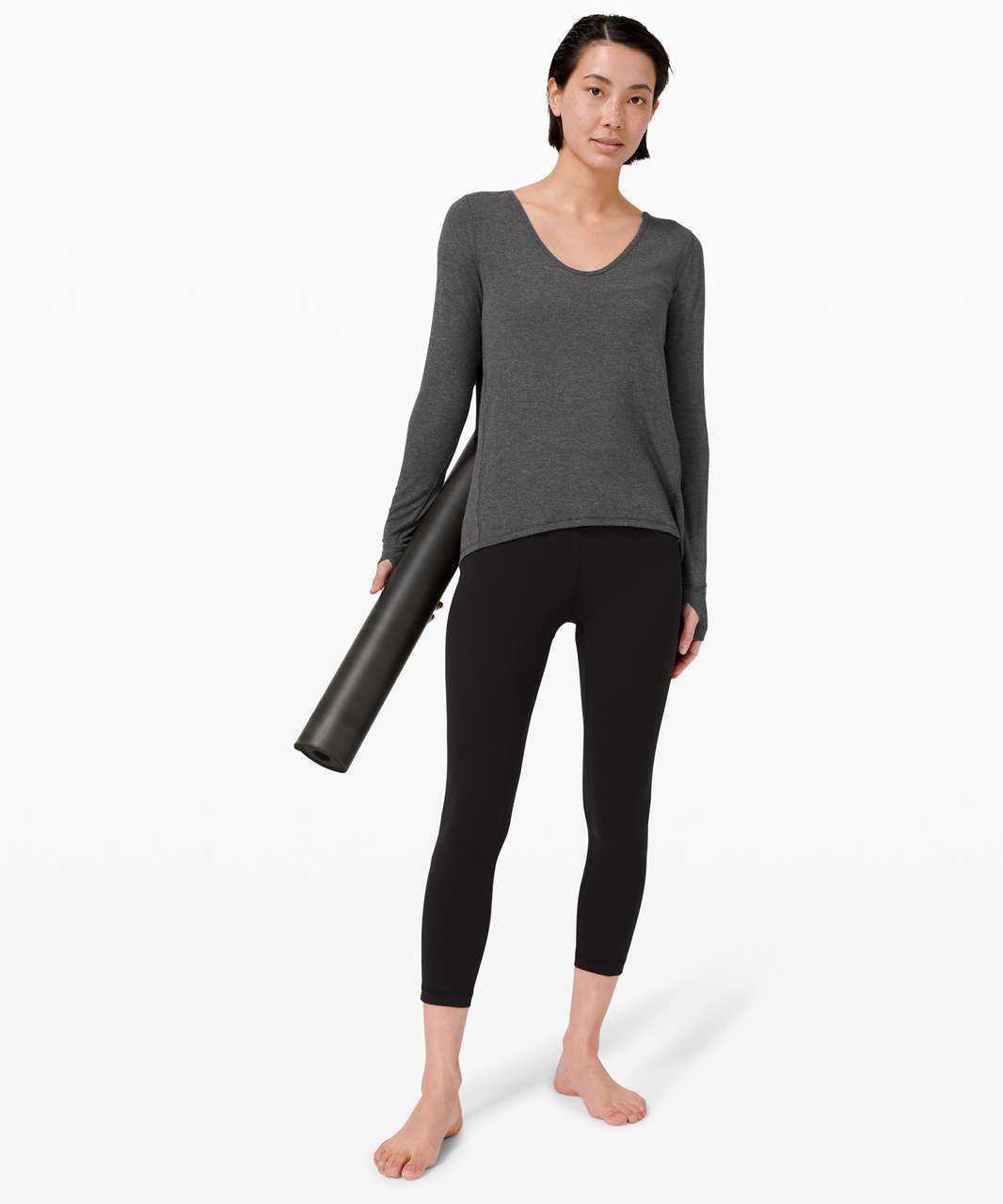 Lululemon Loved and Lifted Long Sleeve - Heathered Graphite Grey