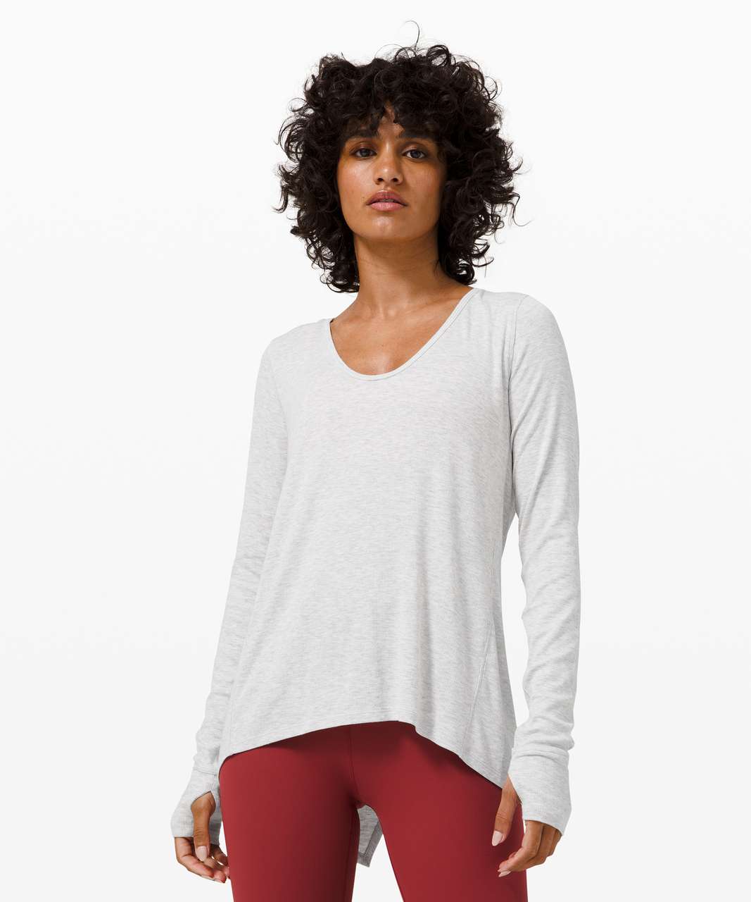 Lululemon Loved and Lifted Long Sleeve - Heathered Core Ultra Light Grey