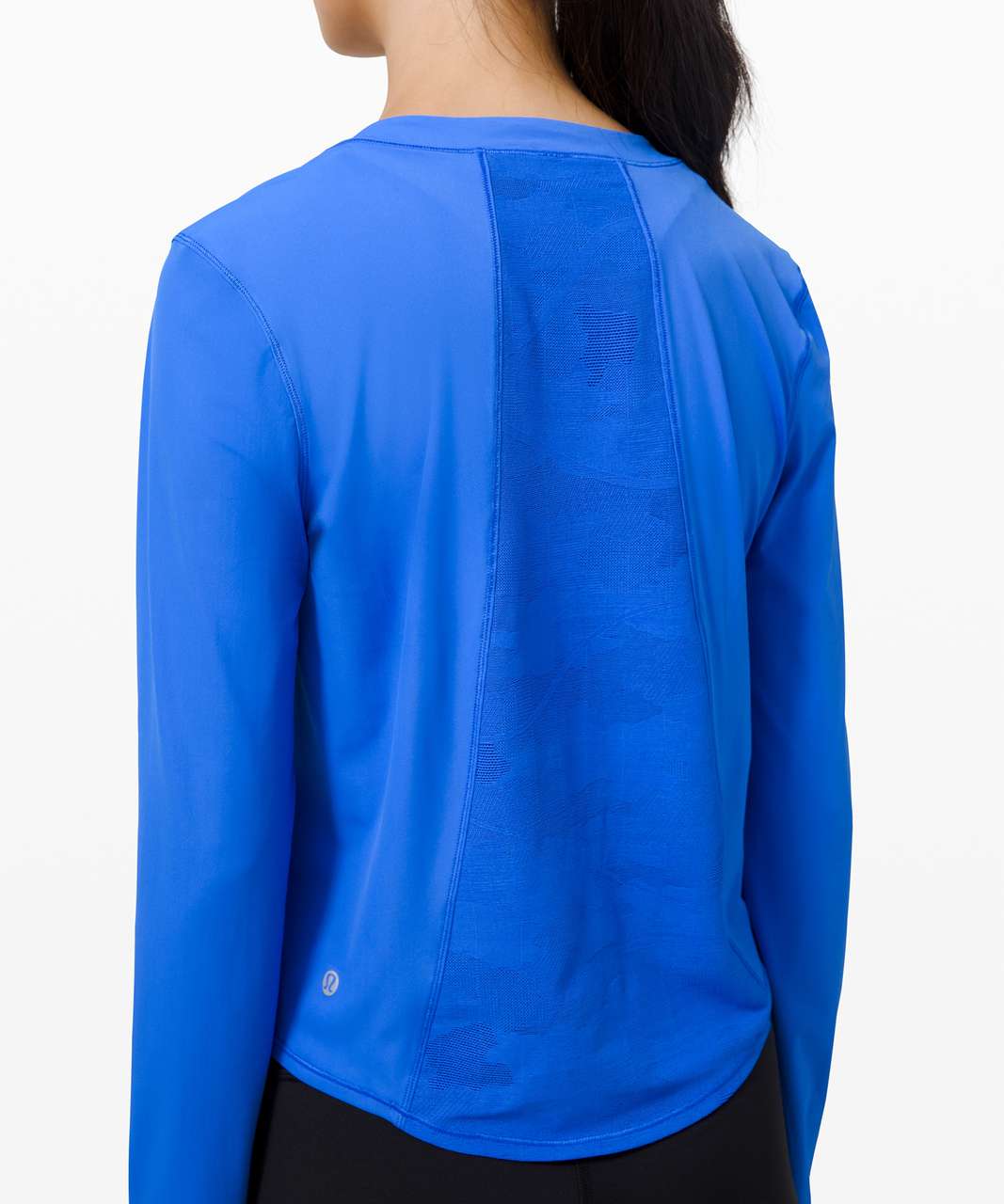 Lululemon Sheer Thrill Mock Neck Long Sleeve - Wild Bluebell - lulu fanatics