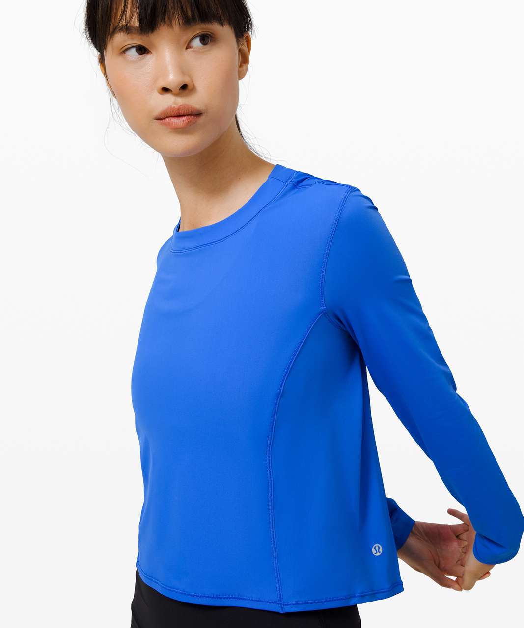 Lululemon Sheer Thrill Mock Neck Long Sleeve - Wild Bluebell