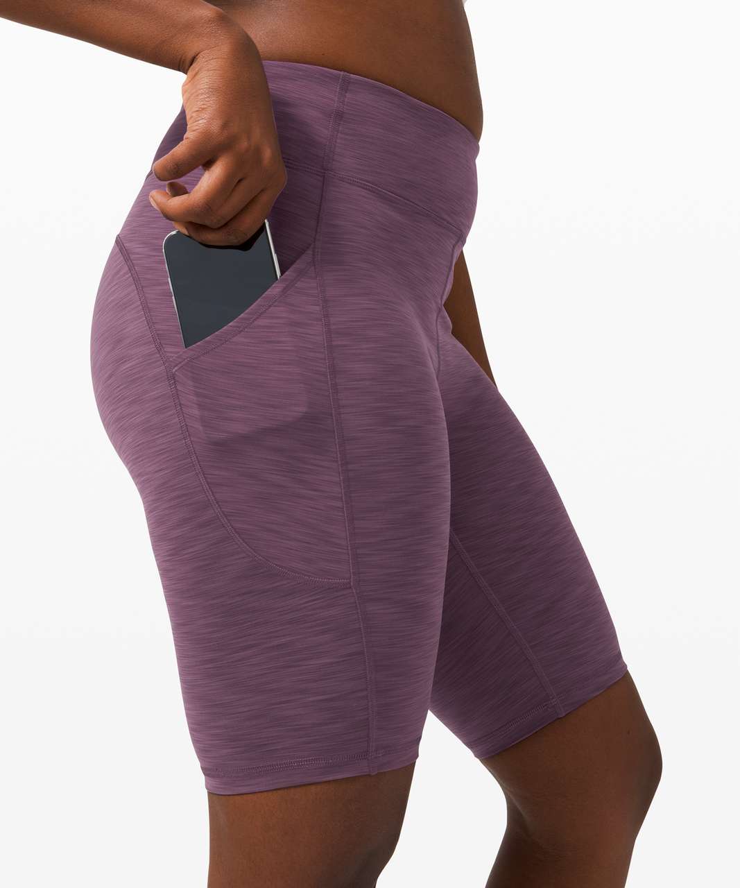 Lululemon Invigorate High-Rise Short 10" - Heathered Black Currant