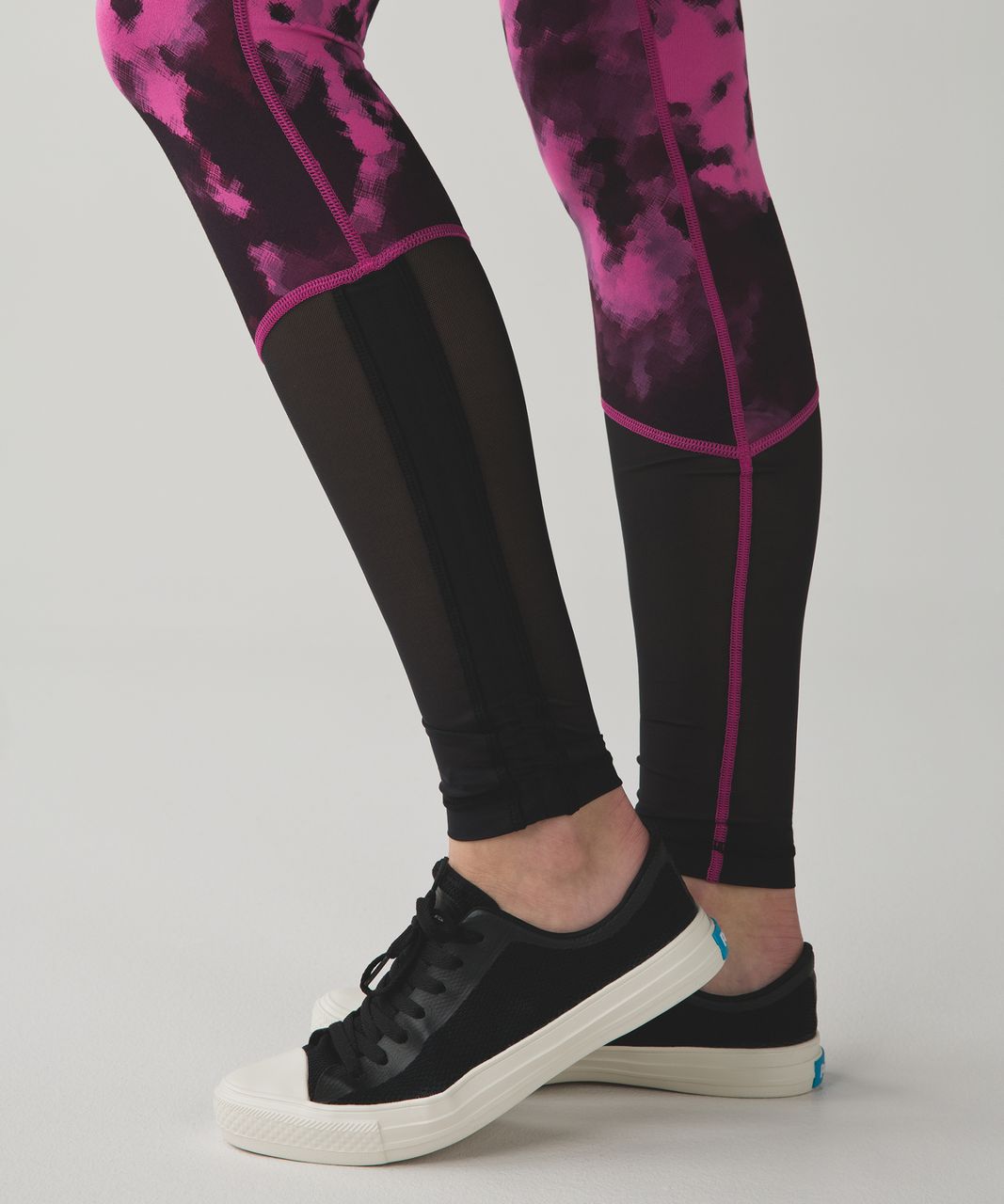 Lululemon Sweaty Endeavor Tight - Blooming Pixie Raspberry Black / Black -  lulu fanatics