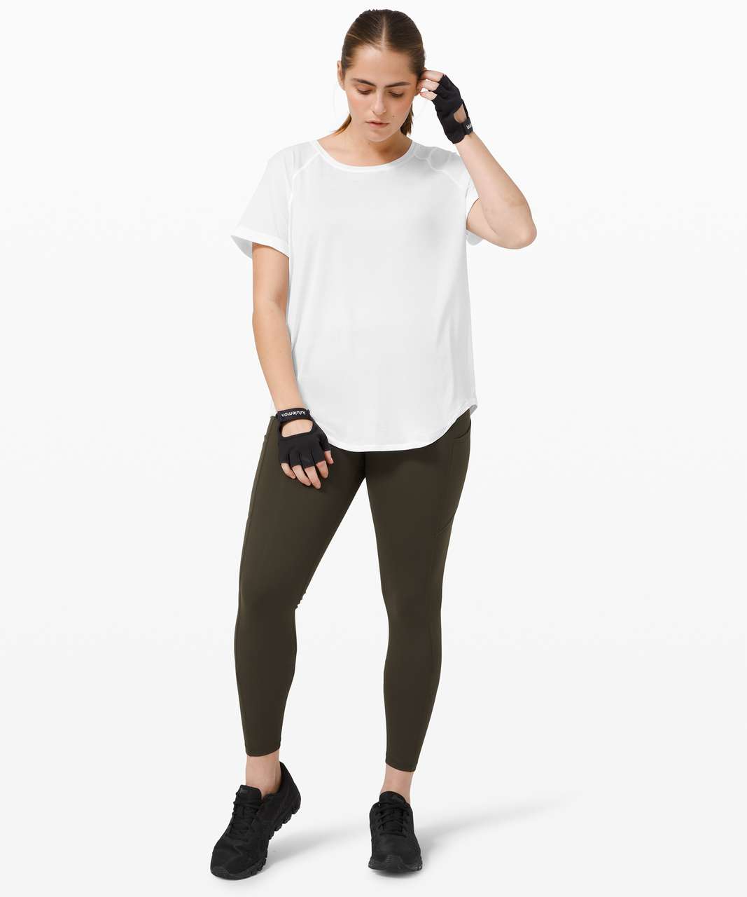 Lululemon Open Up Tie Back Tee - White - lulu fanatics