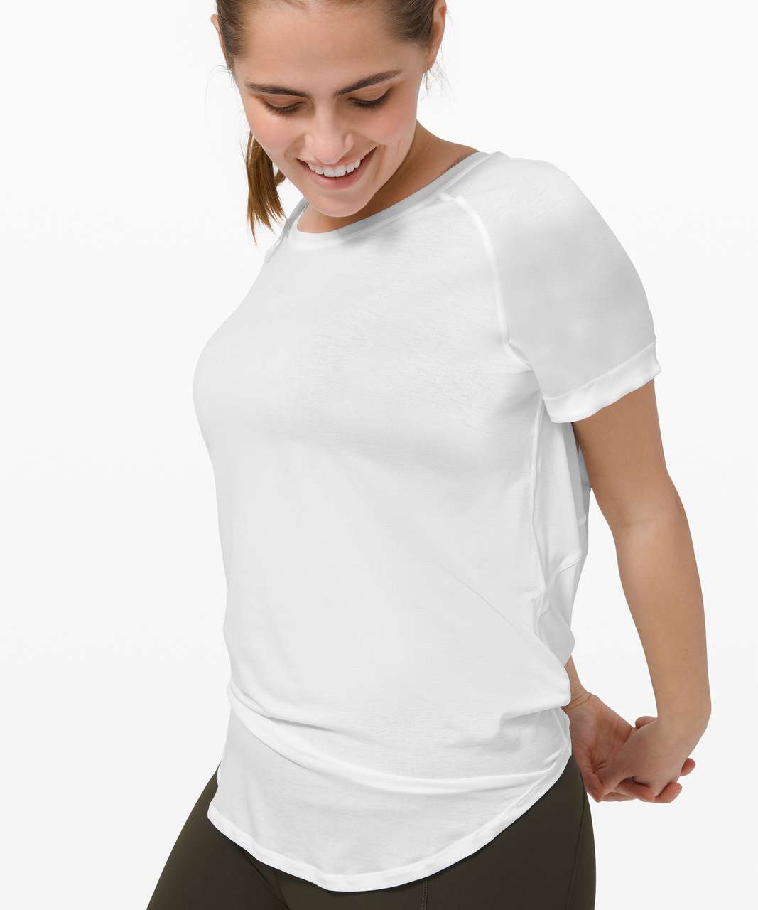 Lululemon Open Up Tie Back Tee - White