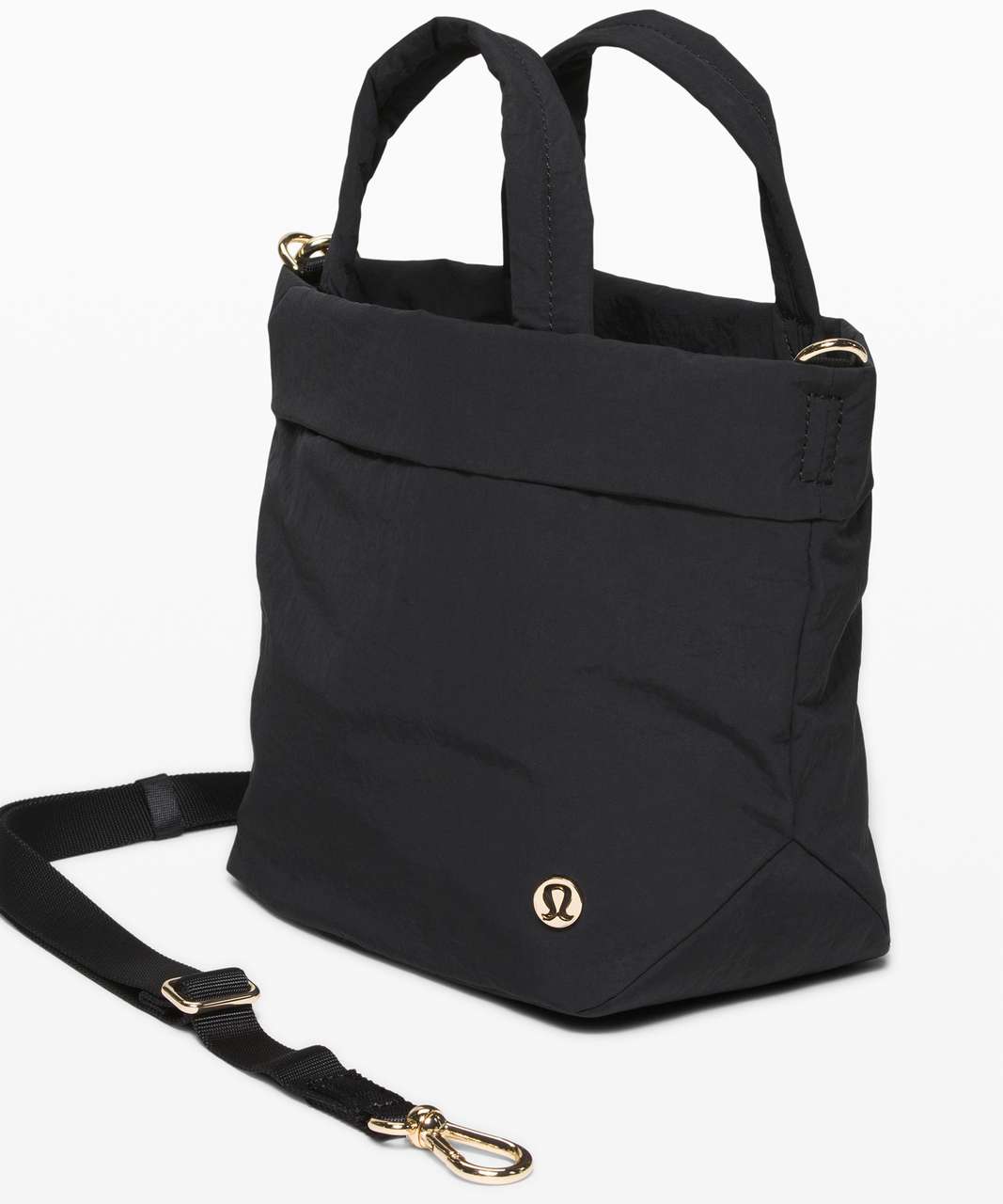 LULULEMON On My Level Bag *19L in BLACK Tote Purse Crossbody Gold Hardware  C13