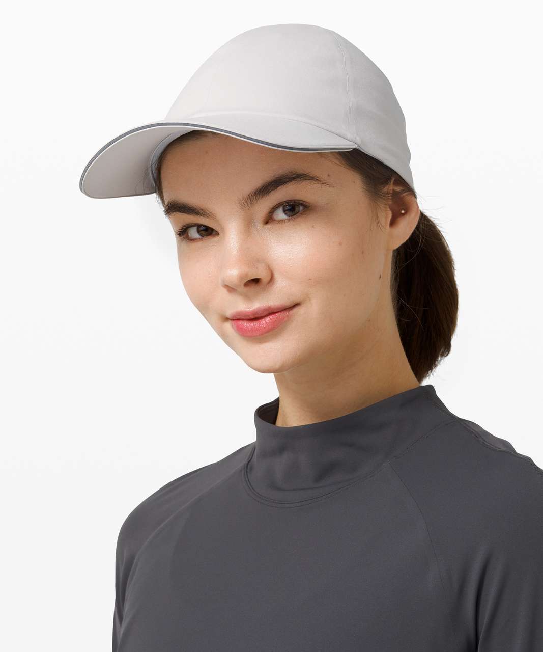 Lululemon Fast and Free Womens Run Hat *Pony - Vapor / Ice Grey