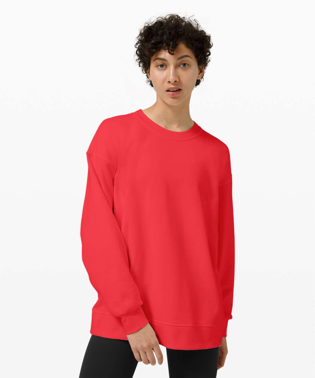 Lululemon Perfectly Oversized Crew - Dark Red - lulu fanatics