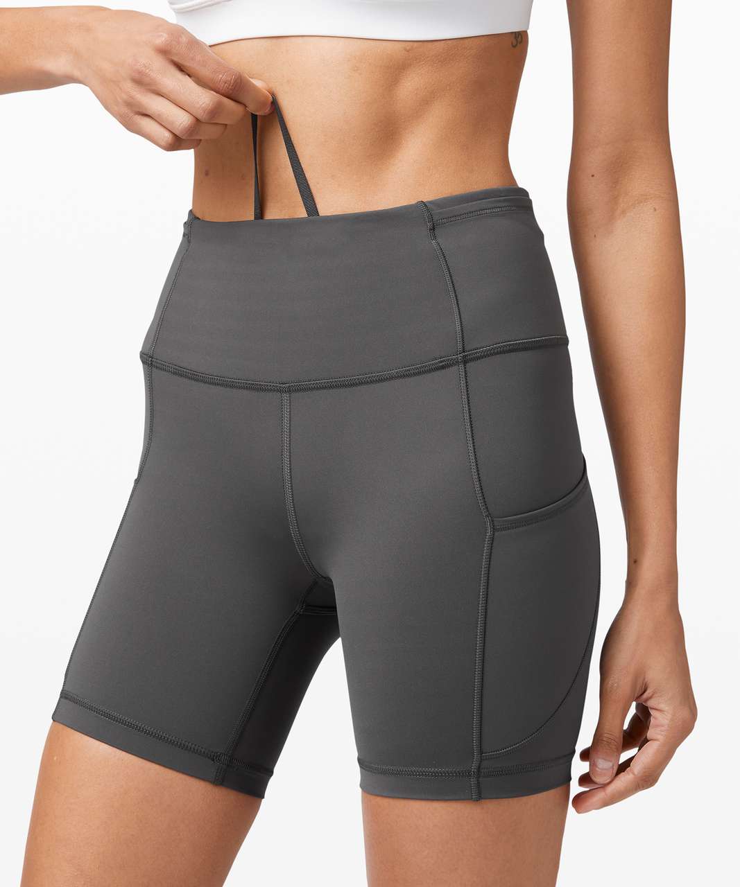 Lululemon Fast and Free Short 6 *Non-Reflective - Graphite Grey - lulu  fanatics