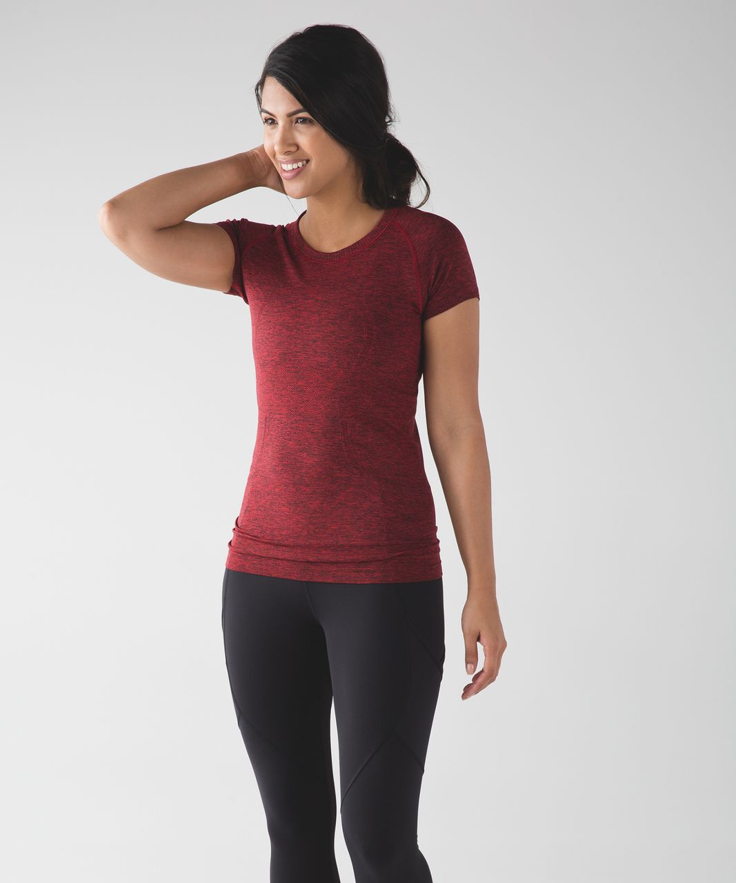 red lululemon shirt