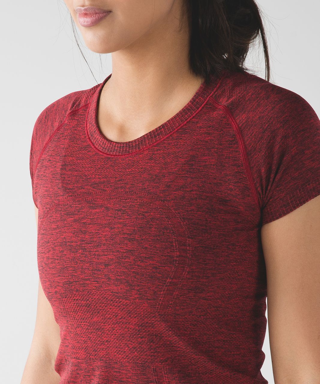 Lululemon Swiftly Tech Short Sleeve Crew - Black / True Red