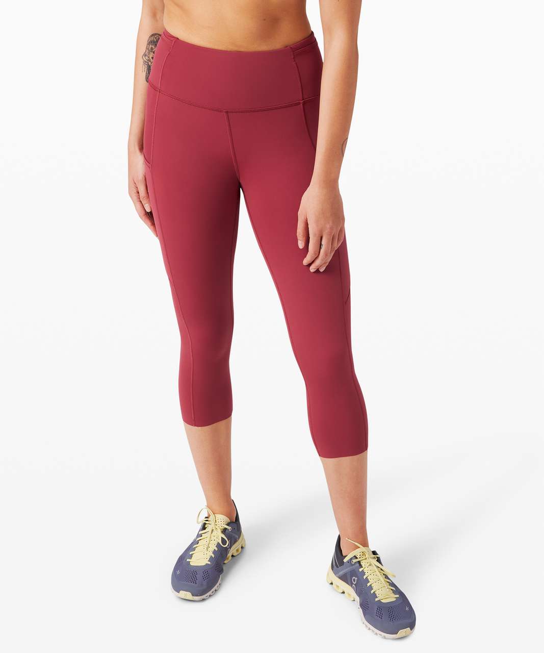 Lululemon Fast and Free Crop II 19" *Non-Reflective - Chianti