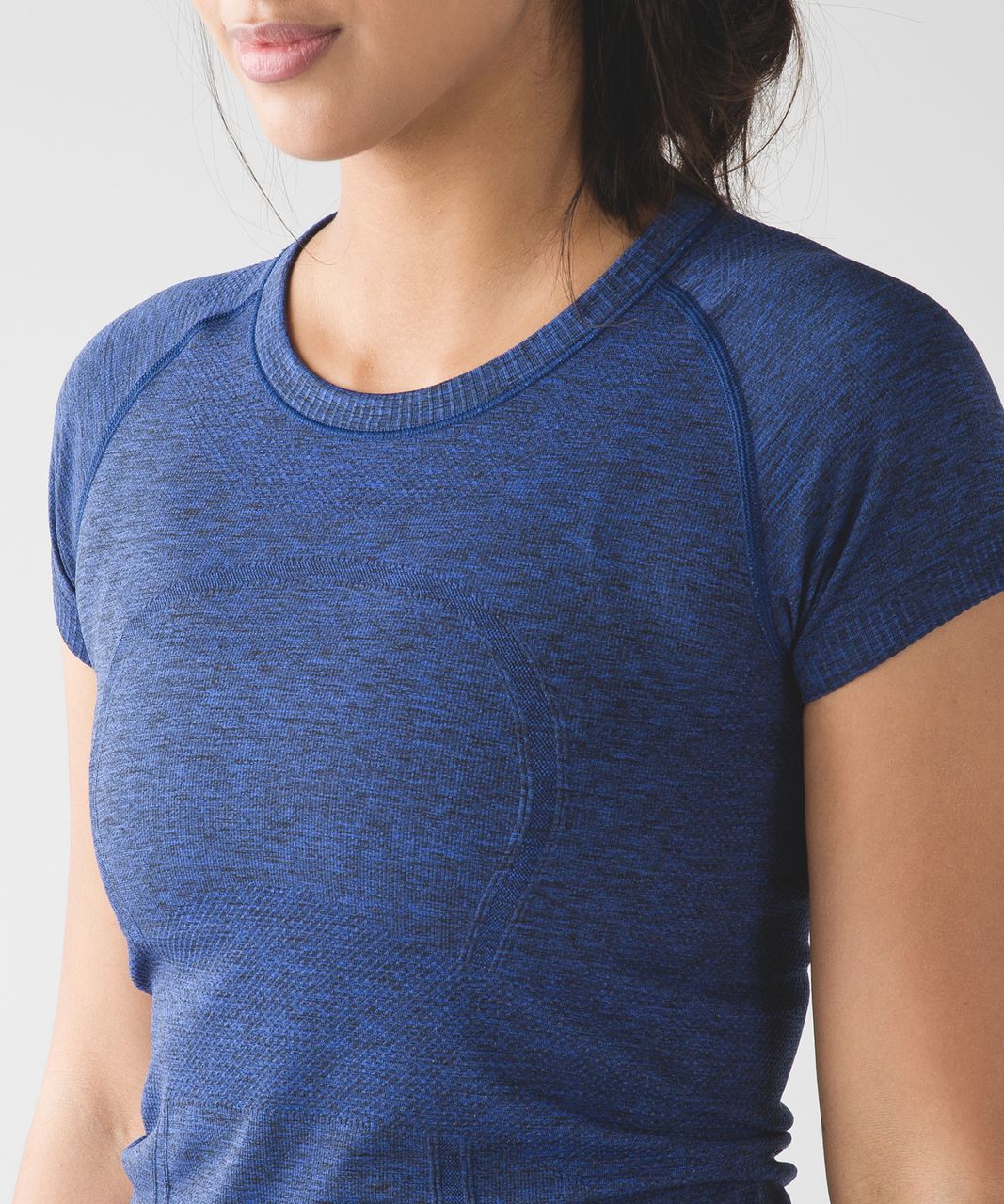 Lululemon Swiftly Tech Short Sleeve Crew - Black / Sapphire Blue