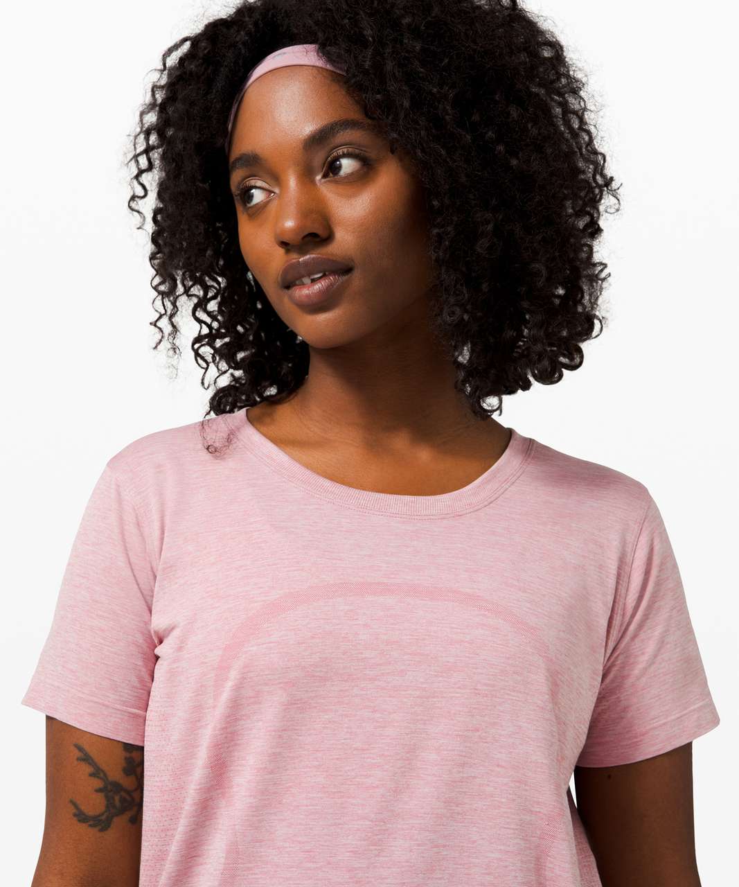 Lululemon Swiftly Relaxed Short Sleeve - Pink Taupe / White