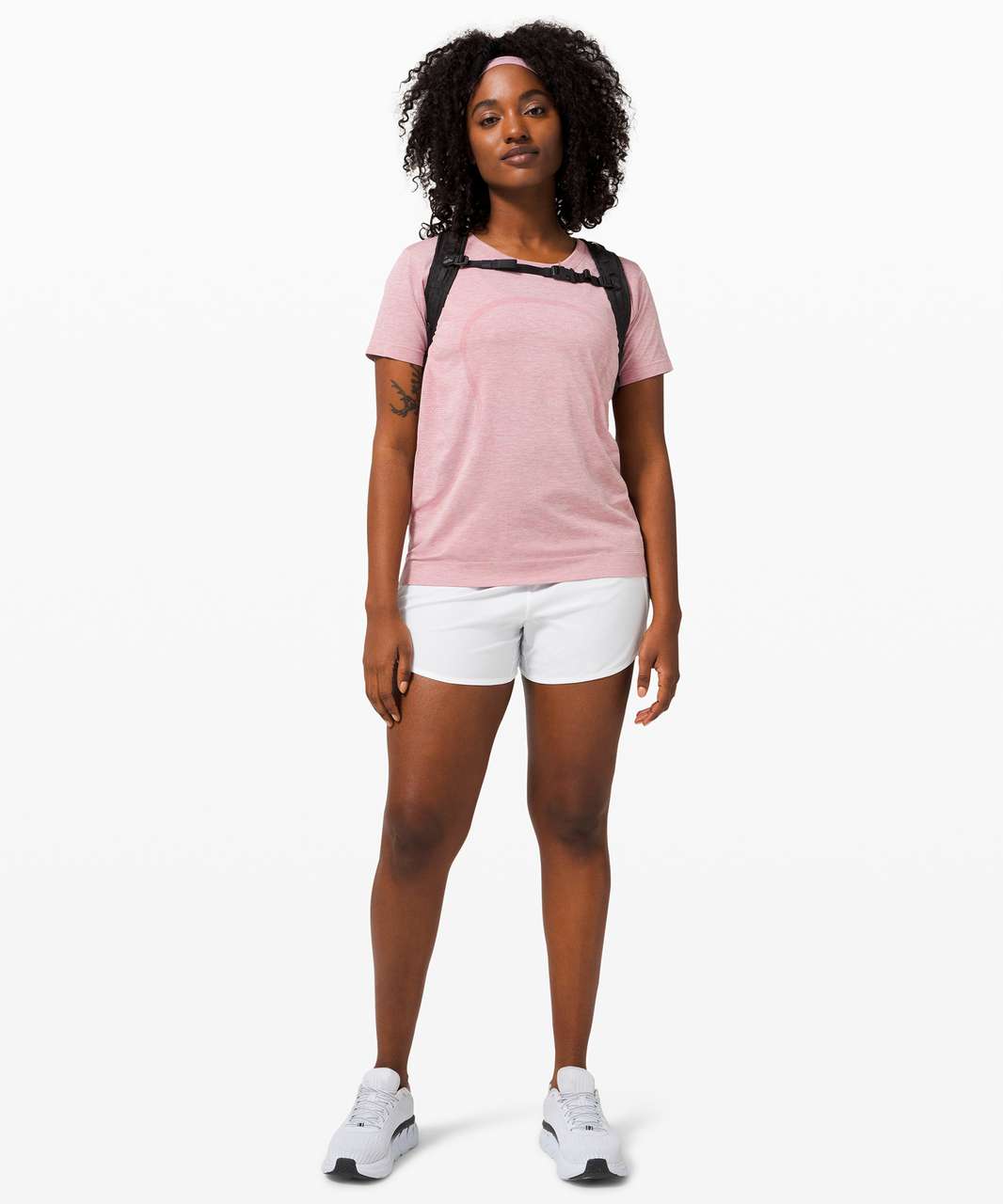 Lululemon Swiftly Relaxed Short Sleeve - Pink Taupe / White