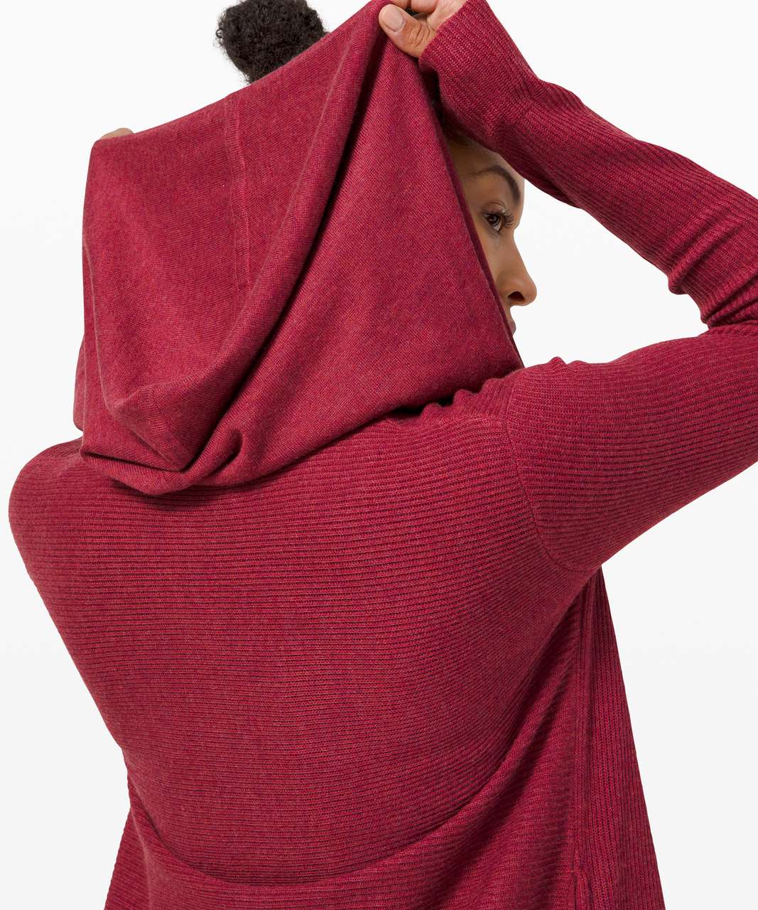 Lululemon Sundown Sweater Wrap - Heathered Chianti - lulu fanatics