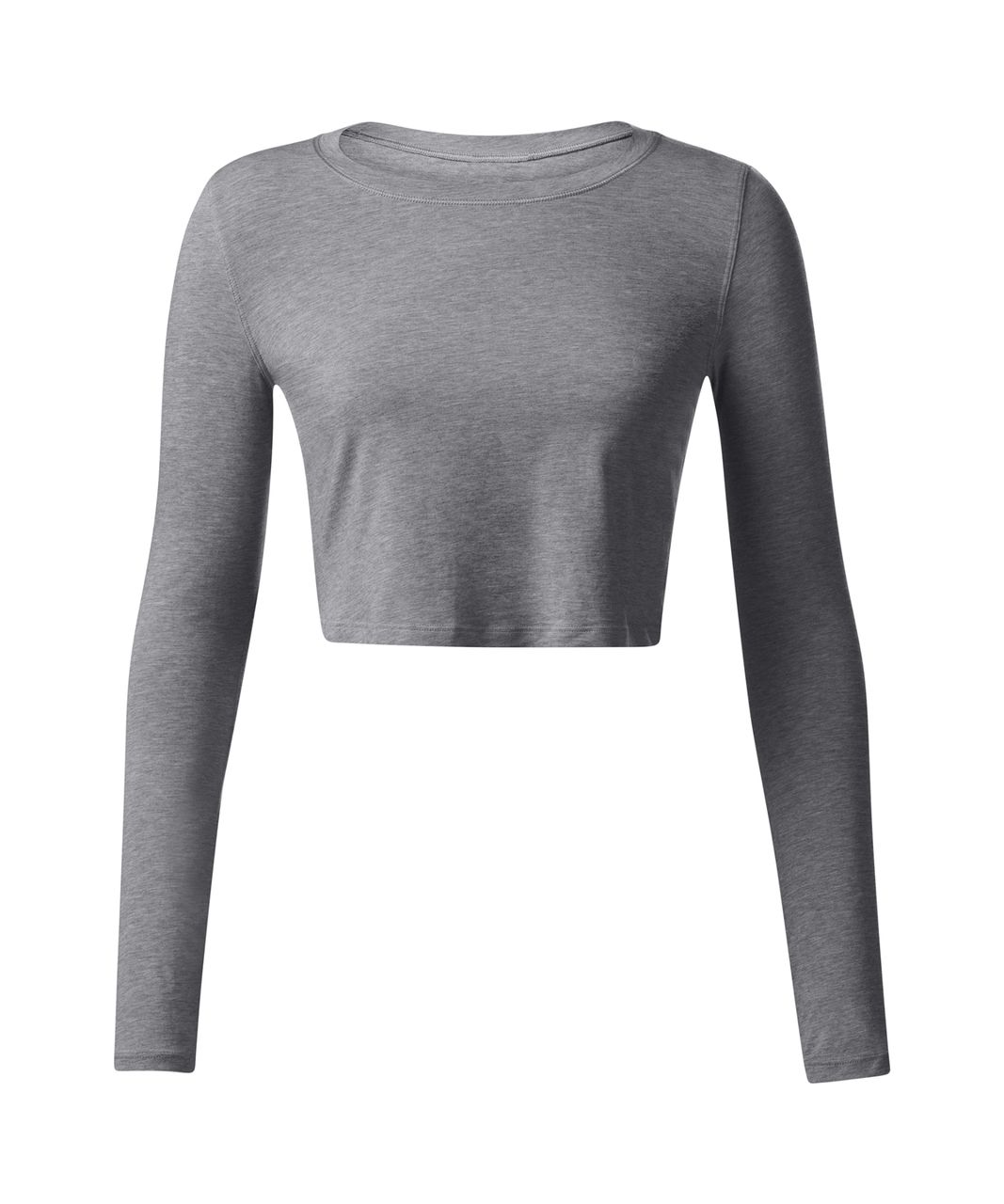 Lululemon Cruiser Cropped Long Sleeve - Heathered Medium Grey - lulu ...