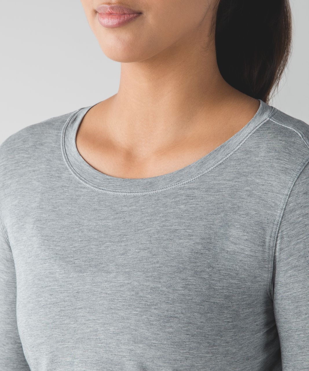 Lululemon Cruiser Cropped Long Sleeve - Heathered Medium Grey - lulu ...