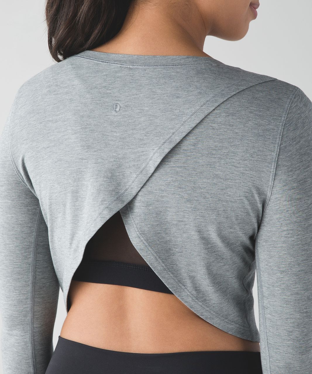 Lululemon Cruiser Cropped Long Sleeve - Heathered Medium Grey