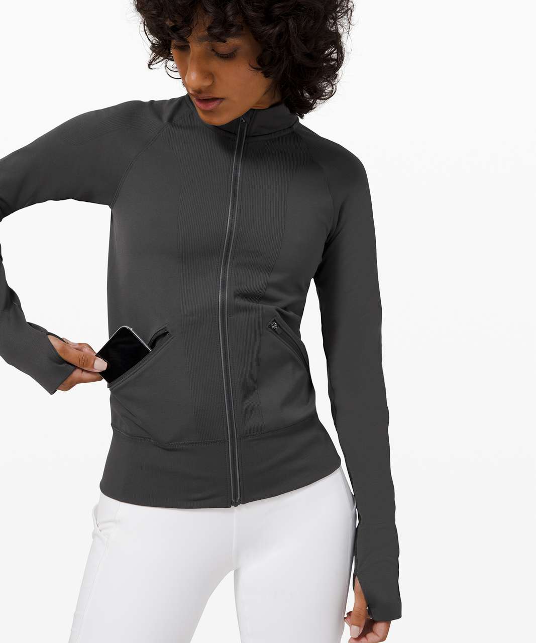 Lululemon Open Stride Run Bomber - Black - lulu fanatics