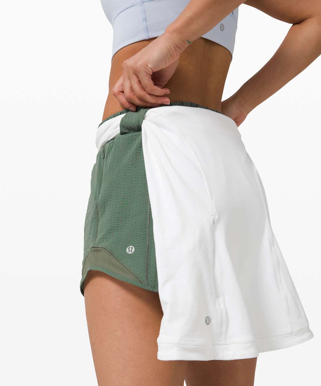 Lululemon Hotty Hot Short High-Rise 4" *Seersucker - Algae Green