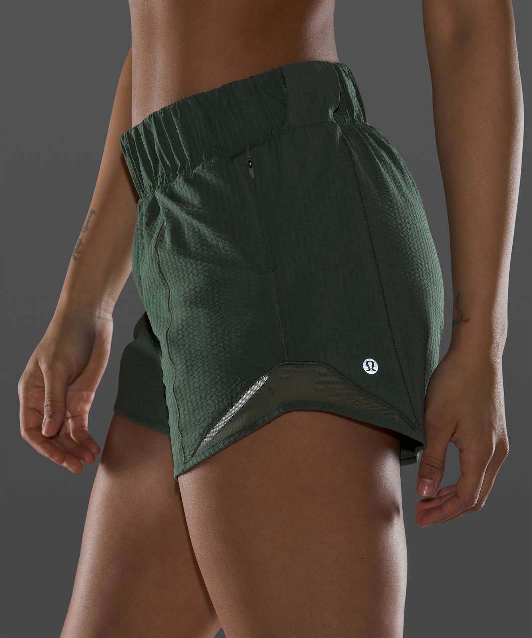 Lululemon Hotty Hot Short High-Rise 4 *Seersucker - Algae Green - lulu  fanatics