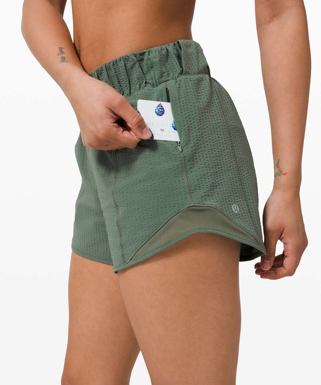 Lululemon Hotty Hot Short High-Rise 4" *Seersucker - Algae Green