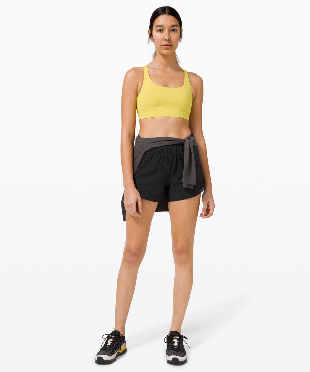 Lululemon Hotty Hot Short High-Rise 4 *Seersucker - Black - lulu fanatics