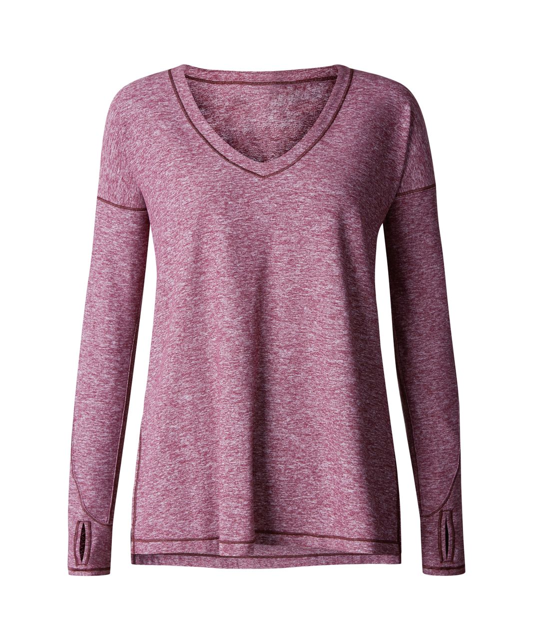 Lululemon Dash To Class Long Sleeve - Heathered Red Grape