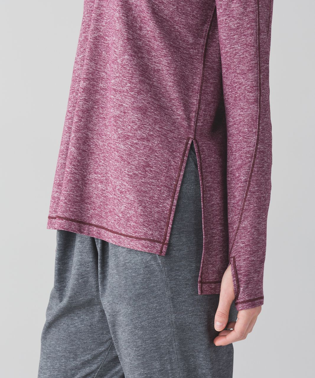 Lululemon Dash To Class Long Sleeve - Heathered Red Grape