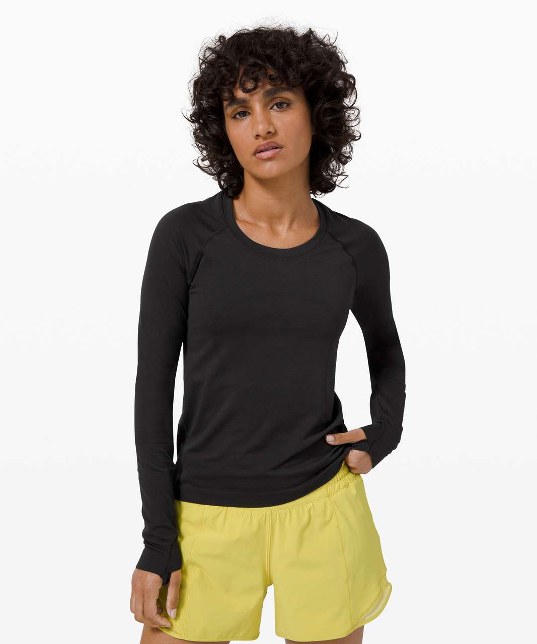 Black Swiftly 2.0 technical-mesh long-sleeved T-shirt, lululemon