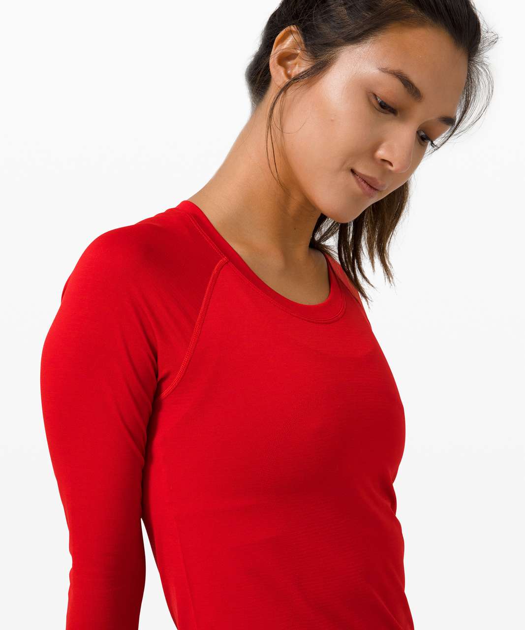 NEW Women Lululemon Swiftly Tech Long Sleeve 2.0 Race Length Dark Red SZ  4-6-8