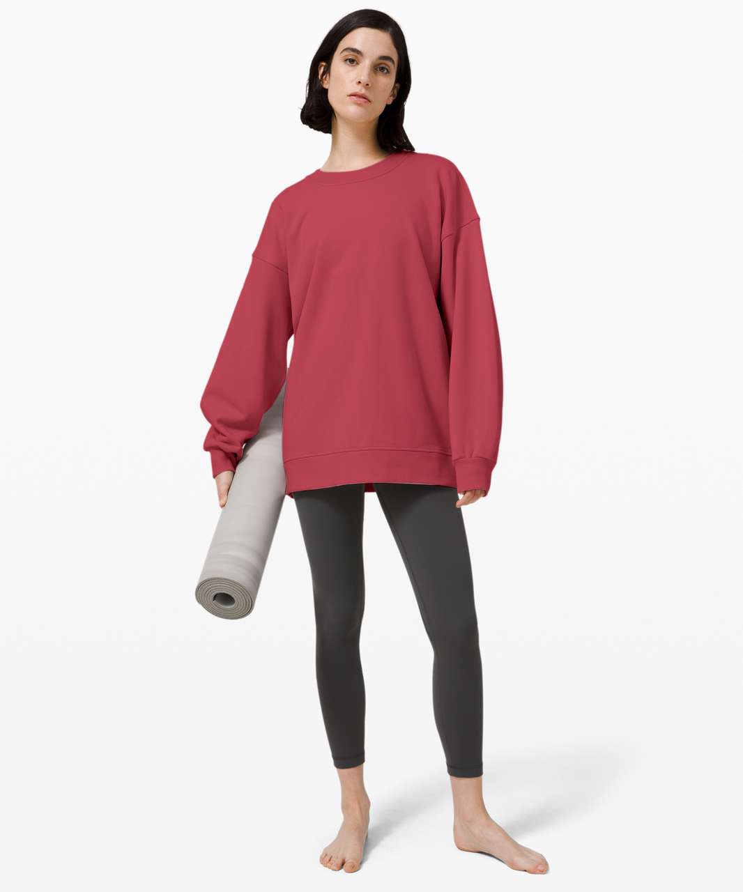 Lululemon Perfectly Oversized Crew - Soft Cranberry - lulu fanatics