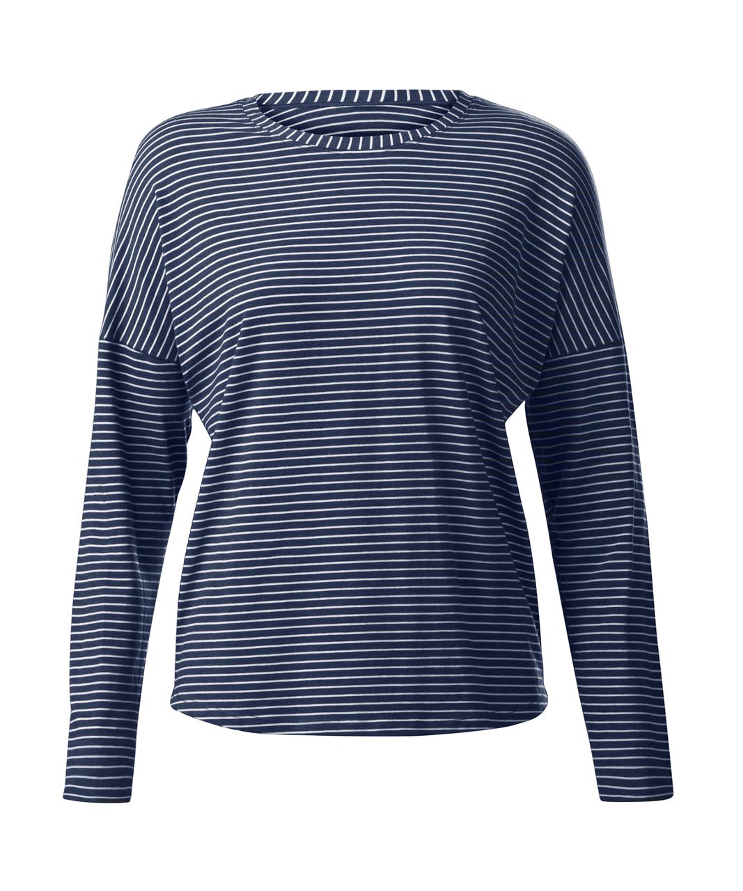 Lululemon Cruiser Long Sleeve - Modern Stripe Heathered Hero Blue White