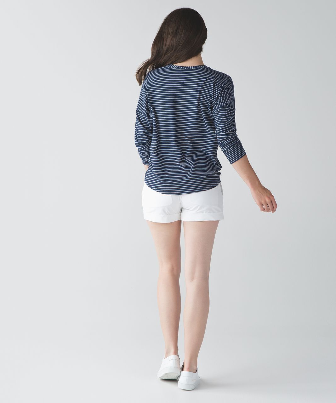 Lululemon Cruiser Long Sleeve - Modern Stripe Heathered Hero Blue White