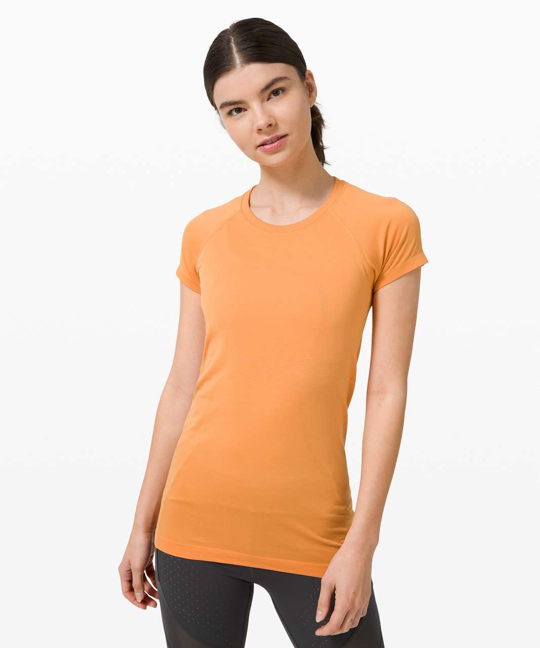 orange lululemon shirt