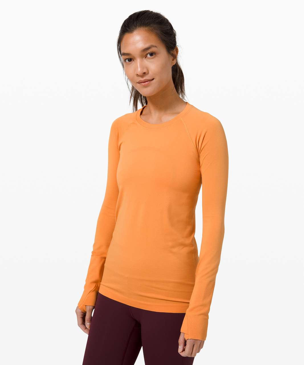 orange lululemon shirt