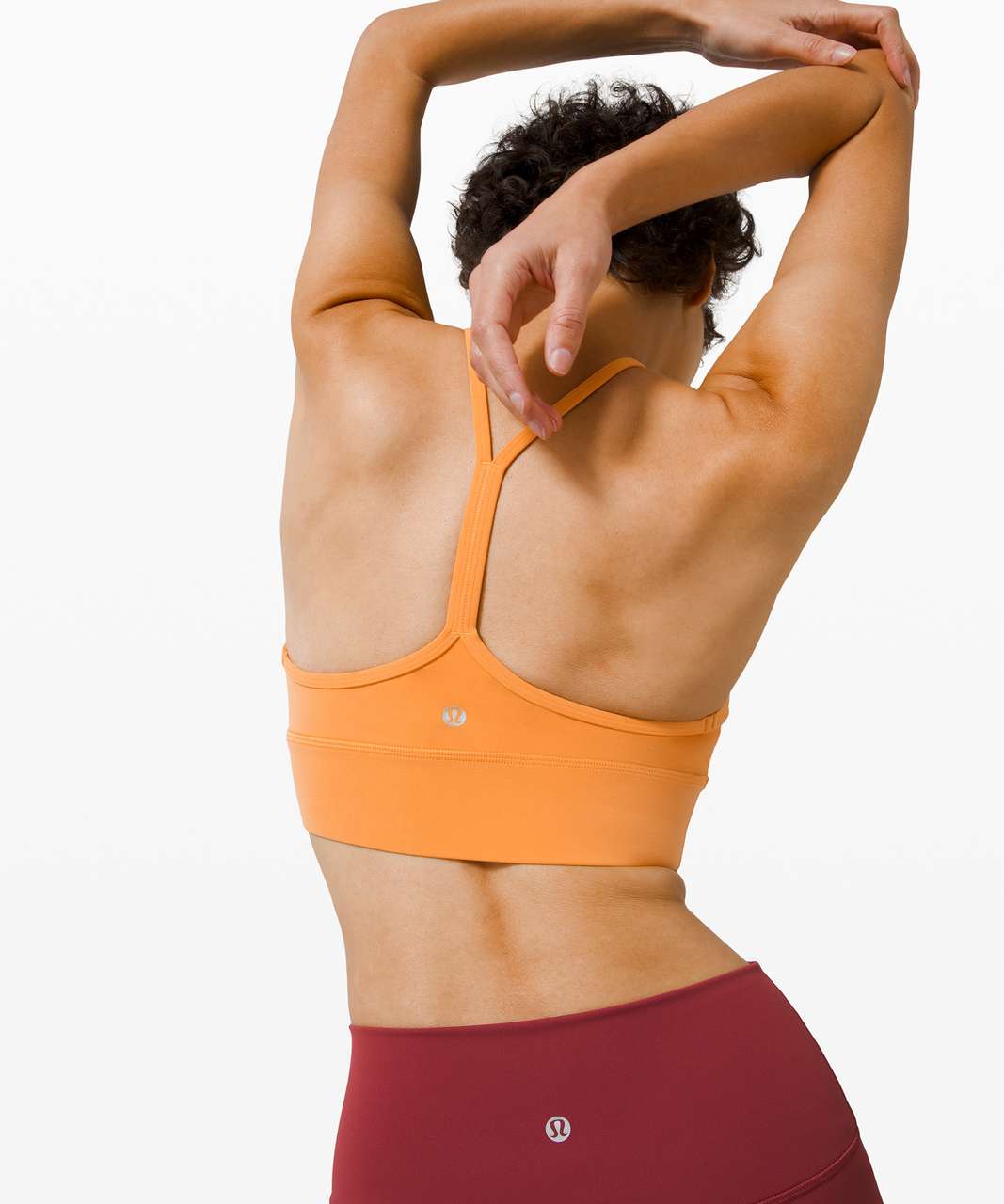 Lululemon Flow Y Bra Long Line Nulu *Light Support, B/C Cup (Online Only) - Monarch Orange