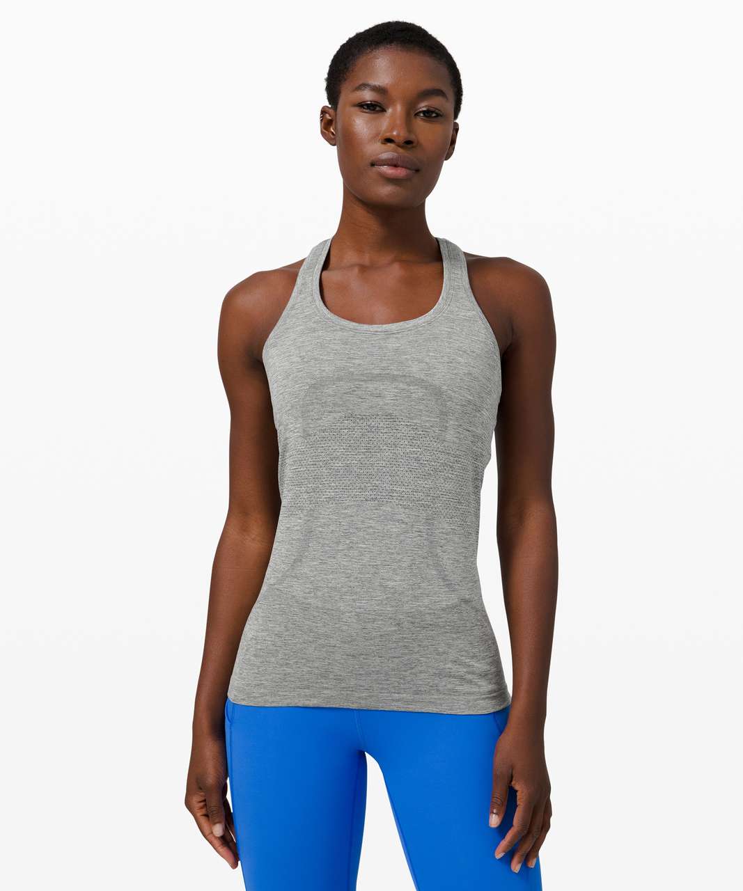 Lululemon Swiftly Tech Racerback 2.0 - Slate / White (First Release) - lulu  fanatics