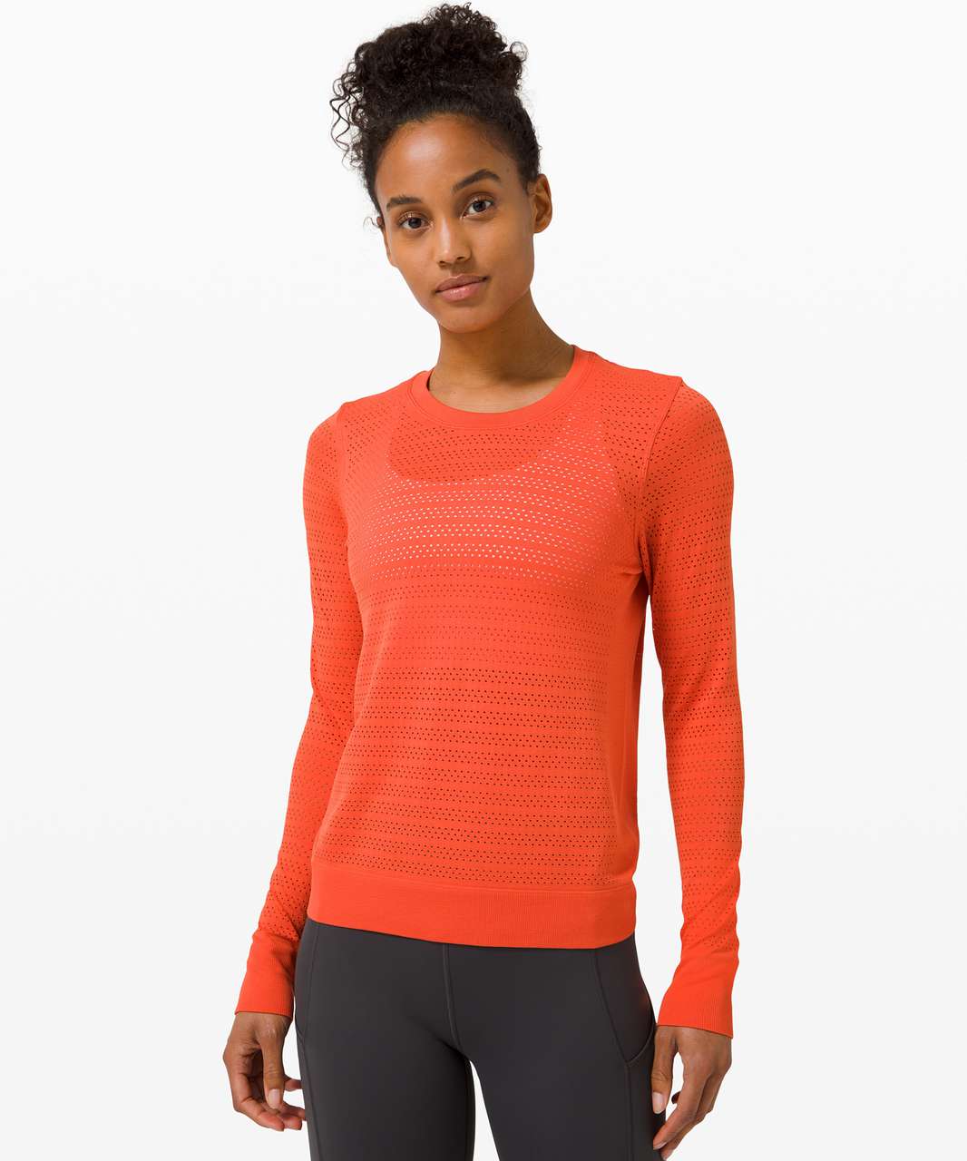 Lululemon Breeze By Long Sleeve *Squad - Brick / Brick - lulu fanatics