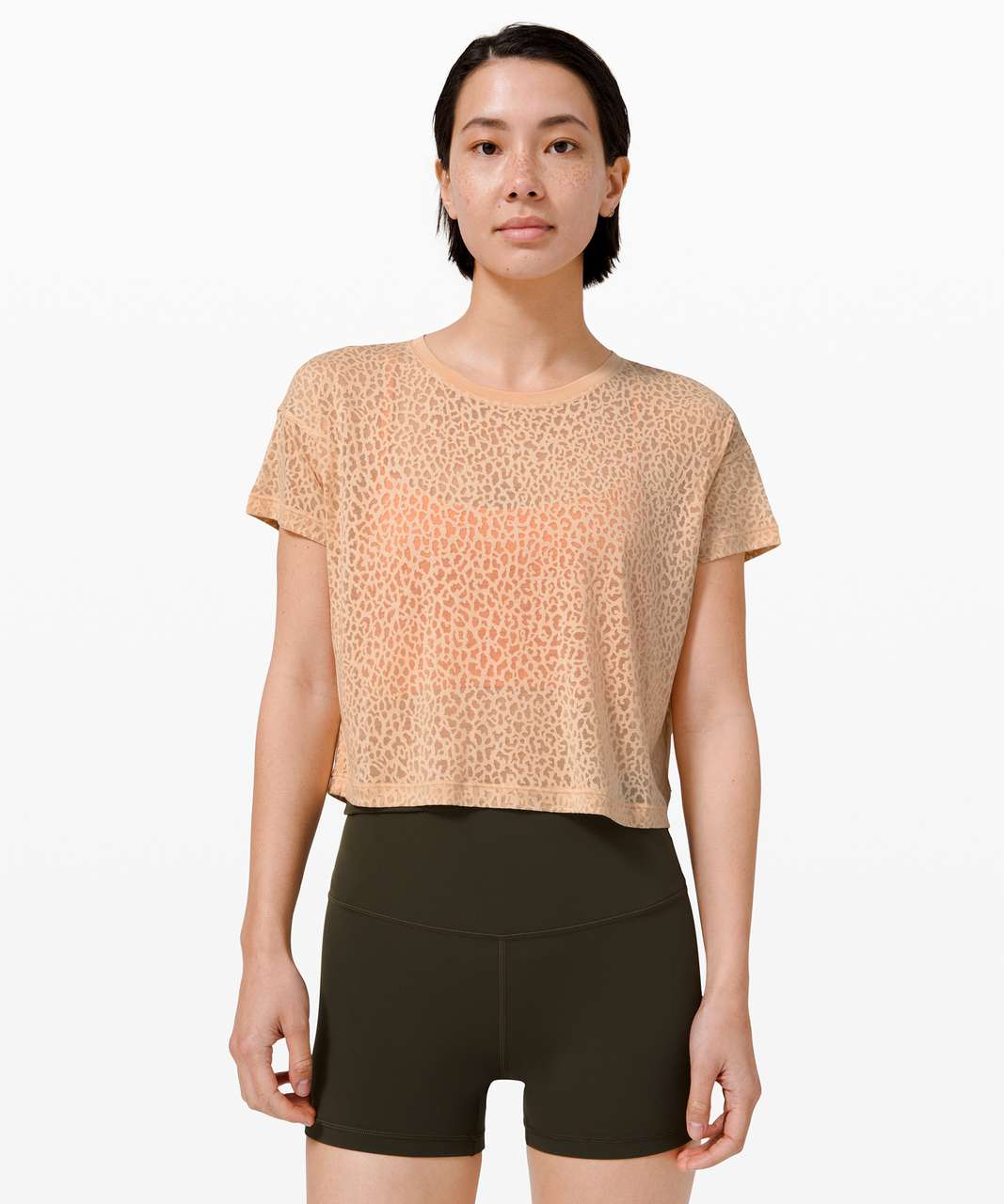 Lululemon Cates Tee *Camo Veil - City Camo Burnout Ivory Peach / Ivory Peach