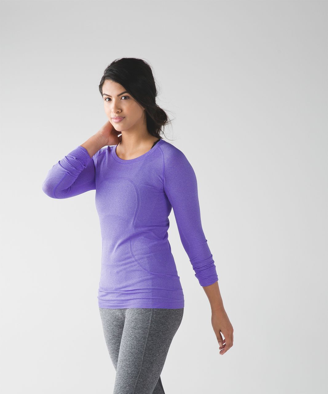 Lululemon Swiftly Tech Long Sleeve Crew - Heathered Power Purple