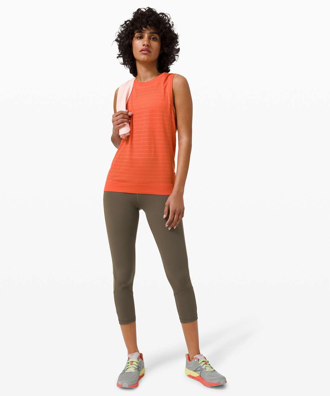 Lululemon Pace Rival Mid-rise Crop 22” In Dark Olive