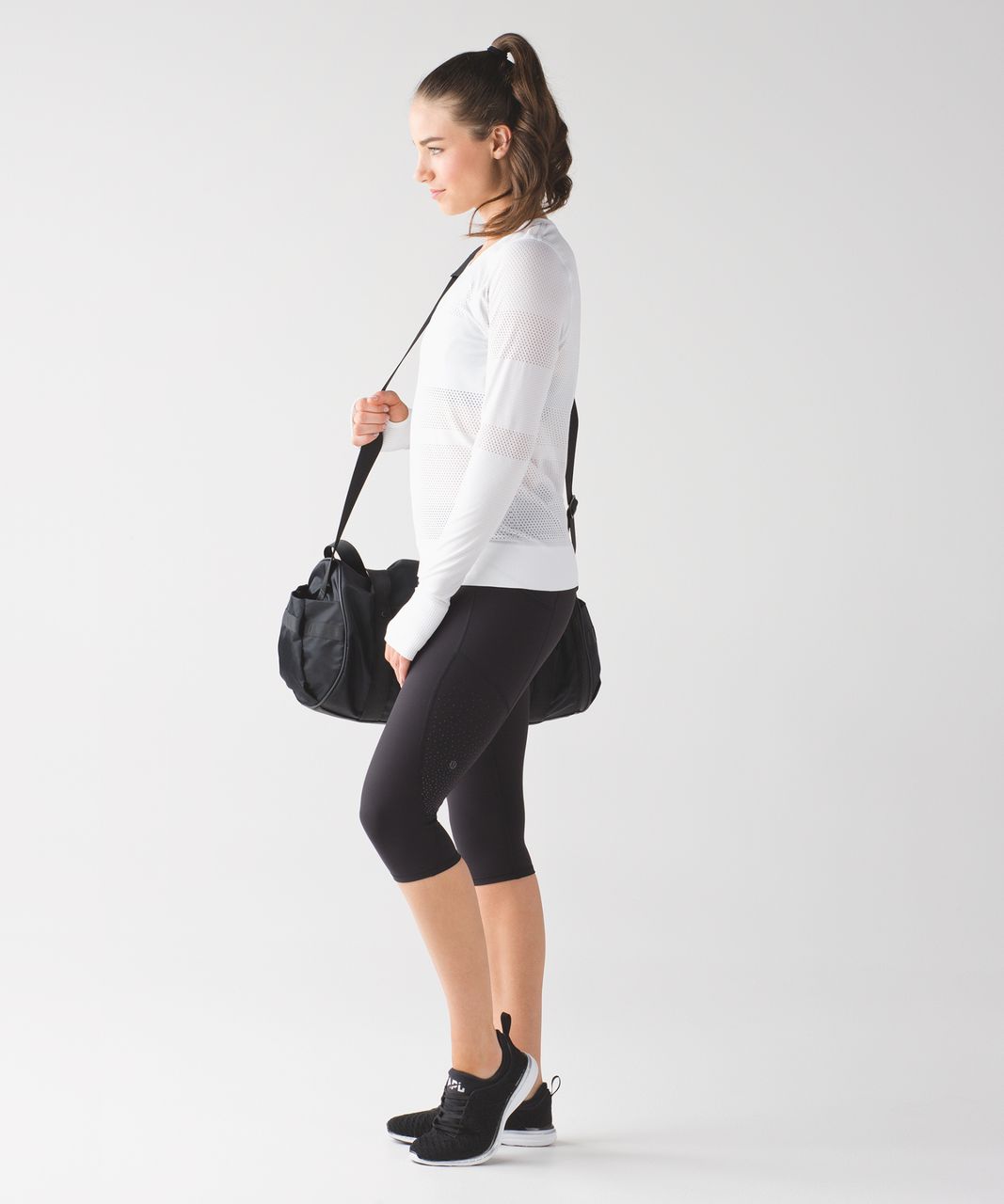 Lululemon Breeze By Long Sleeve II - Heathered White